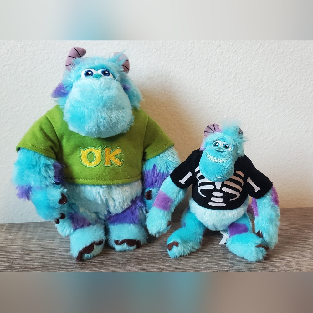 Disney Pixar Monsters Inc. Sully Plush Toy Set - Blue and Green